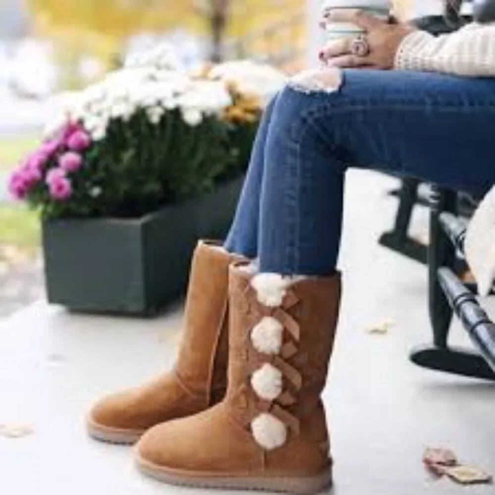 Koolaburra by UGG Victoria Tall Brown Winter Boots with Plush Lining Women Size